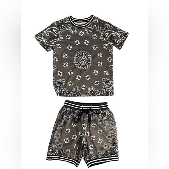 LOLA & THE BOY 🩶 BOYS BANDANA SET Sz 10 🩶 sold out - Picture 3 of 11